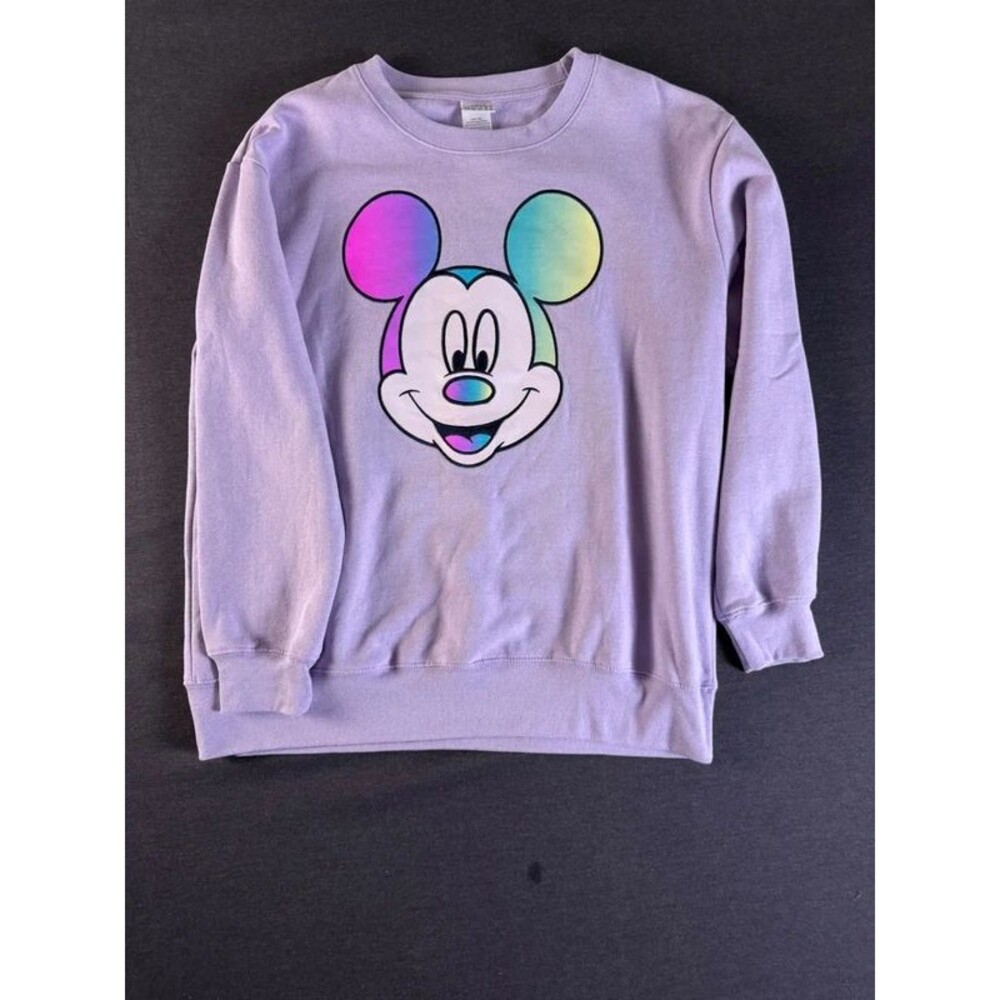 NWT Disney Mickey Mouse Purple Colorful Graphic Sweatshirt XXL Freeze